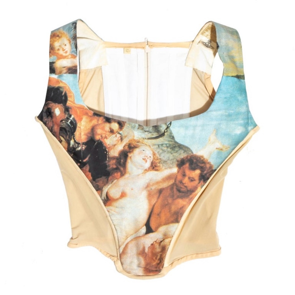 Vivienne Westwood 17th century baroque painting silk corset, fw 1993
